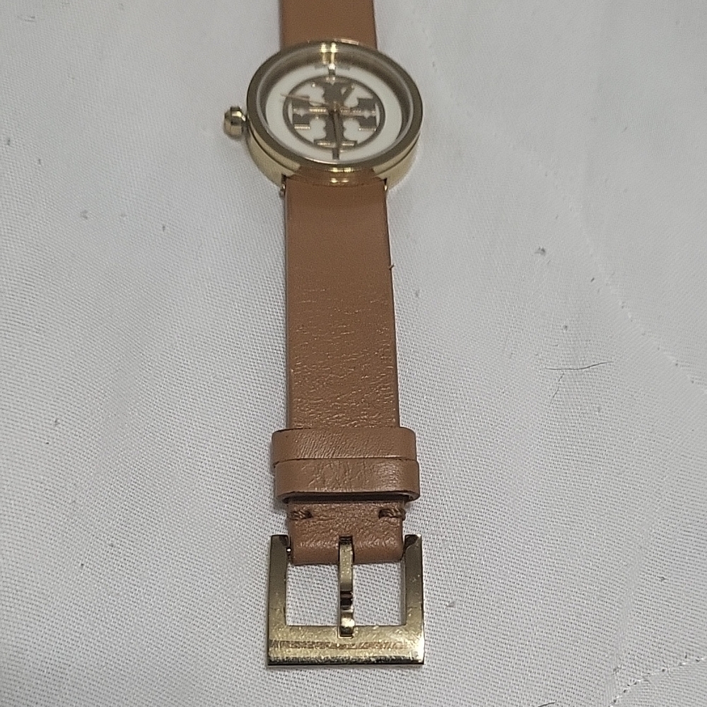 Tory Burch Gold and Tan Women's Watch - Picture 5 of 8